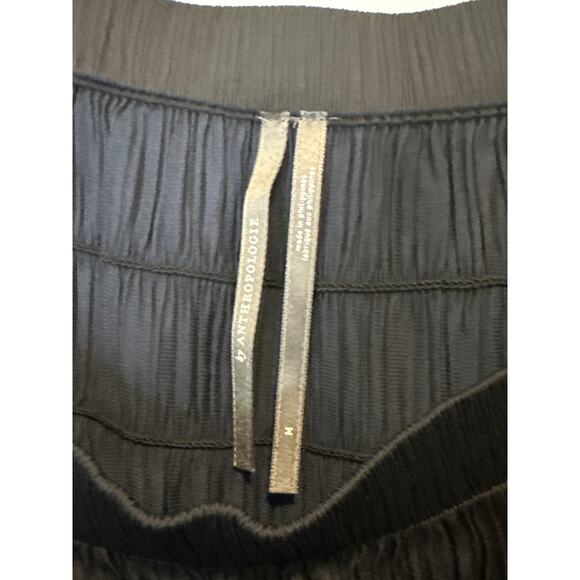 Anthropologie NWT Black Flutter Sleeve Square Neck Smocked Mini Dress Size M - Picture 6 of 12